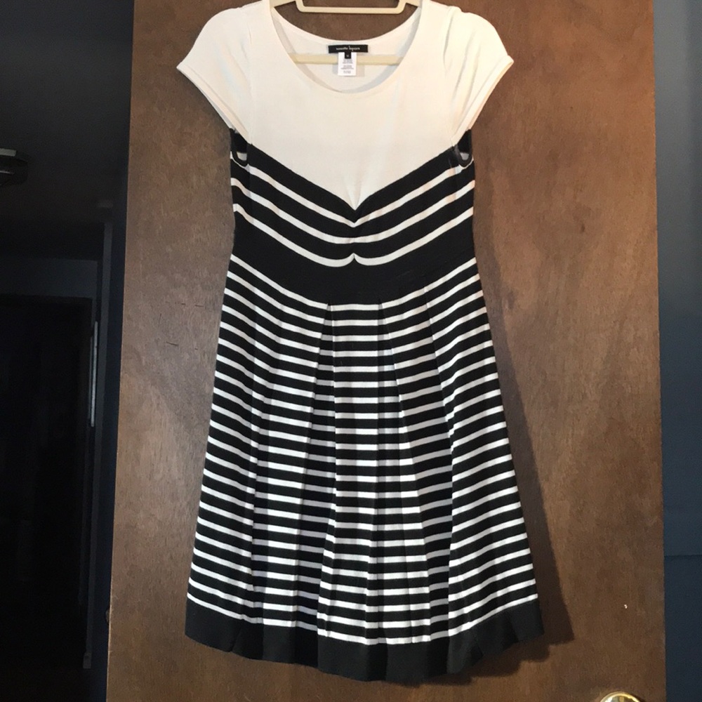 Nanette Lepore Black and White Stripped Dress